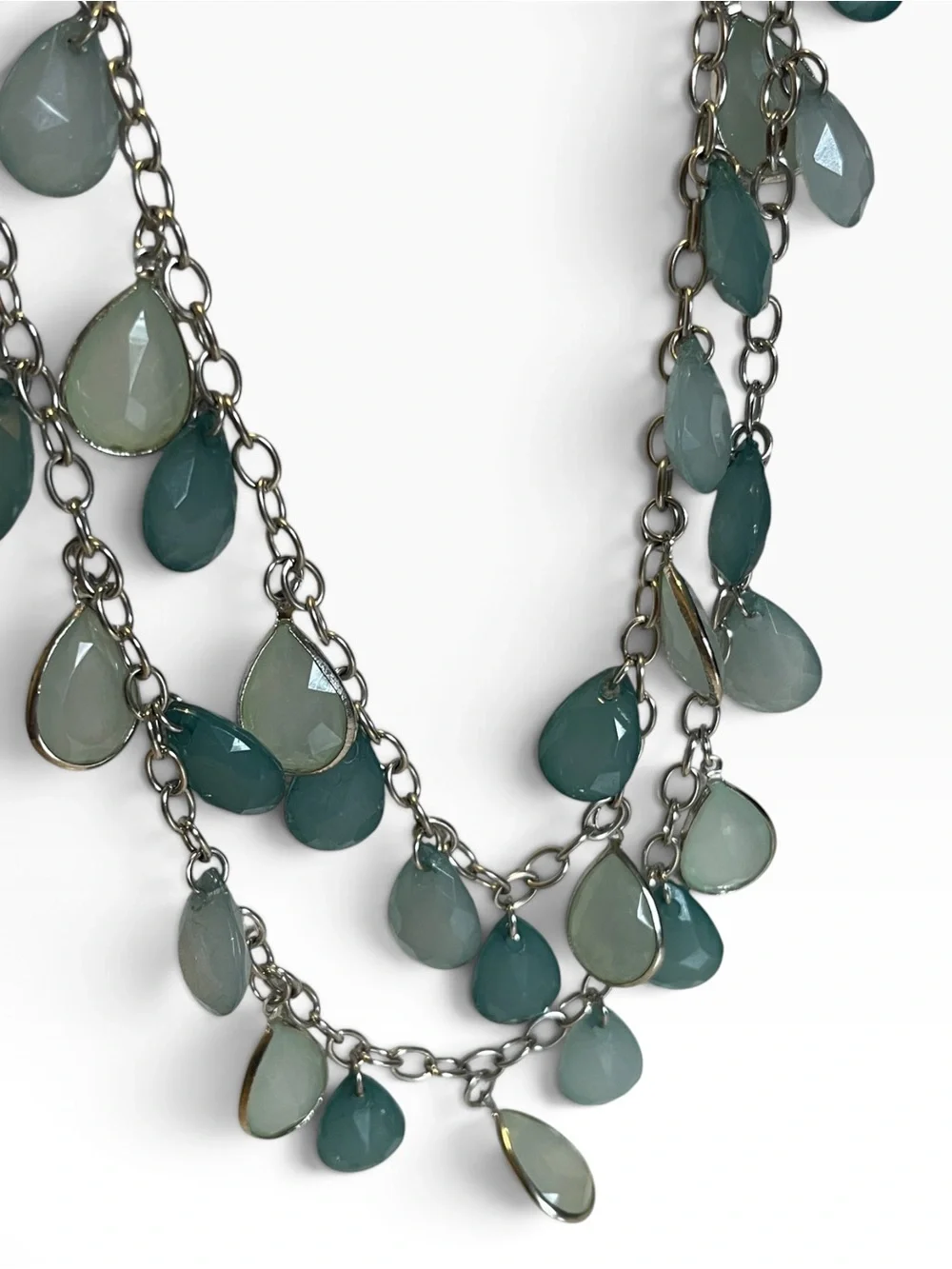 🍭5 for $20🍭 Charming Charlie Acrylic Teardrop Double Layer Necklace CC X